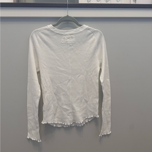 NWT We The Free Easy Does It Waffle Knit Crew Neck Long Sleeve Tee Shirt. Size L - Picture 4 of 10